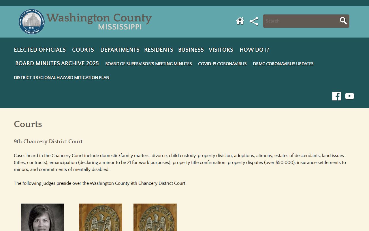 Washington County court hierarchy and contacts